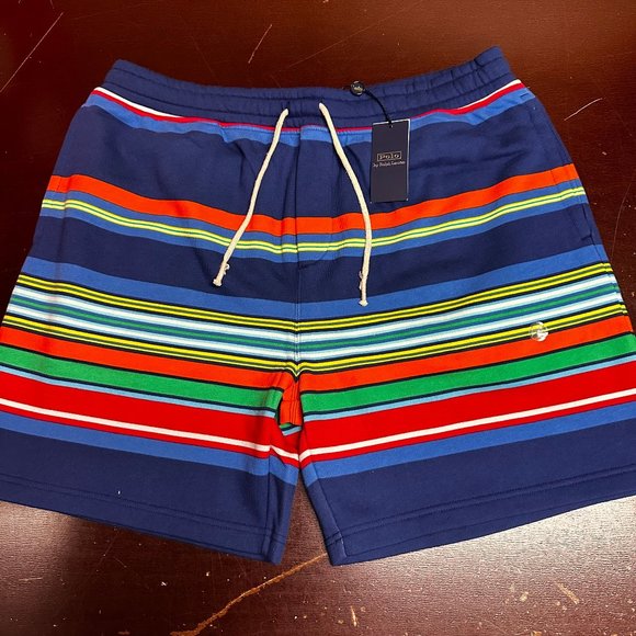 Polo Ralph Lauren Mens Multicolor Voyager Striped Drawstring Sweat Size L XL